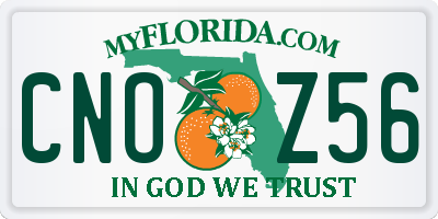 FL license plate CNOZ56