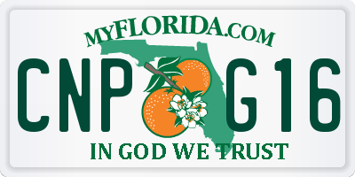 FL license plate CNPG16