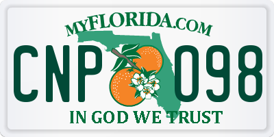 FL license plate CNPO98
