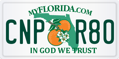 FL license plate CNPR80