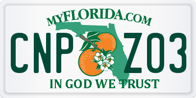 FL license plate CNPZ03