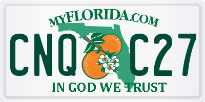 FL license plate CNQC27