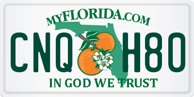 FL license plate CNQH80