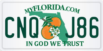 FL license plate CNQJ86