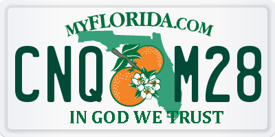 FL license plate CNQM28