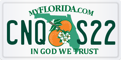 FL license plate CNQS22