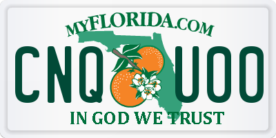 FL license plate CNQU00