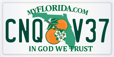 FL license plate CNQV37
