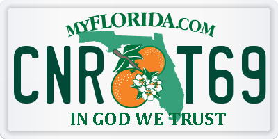FL license plate CNRT69