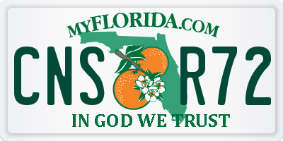 FL license plate CNSR72