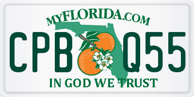 FL license plate CPBQ55