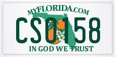 FL license plate CS0158