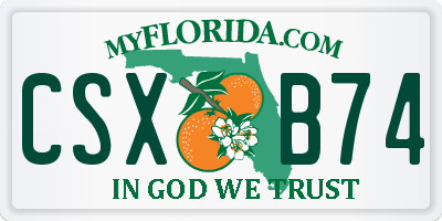 FL license plate CSXB74