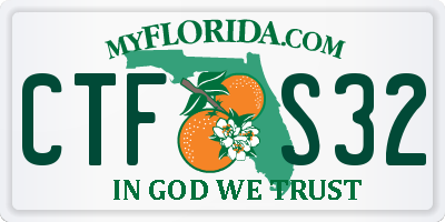 FL license plate CTFS32