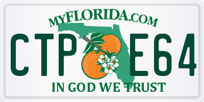 FL license plate CTPE64