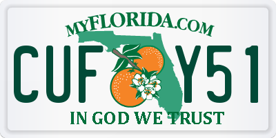 FL license plate CUFY51