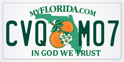 FL license plate CVQM07