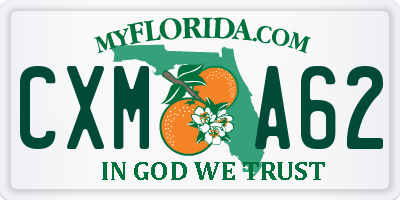 FL license plate CXMA62