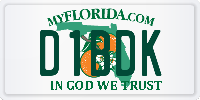 FL license plate D1BDK