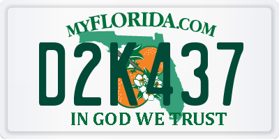 FL license plate D2K437