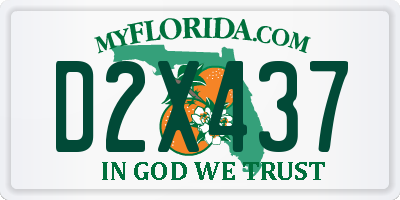 FL license plate D2X437