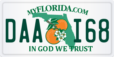 FL license plate DAAI68