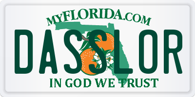 FL license plate DASSLOR