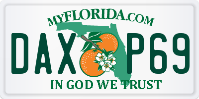 FL license plate DAXP69