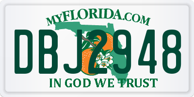 FL license plate DBJ2948