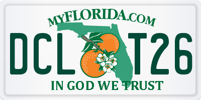 FL license plate DCLT26