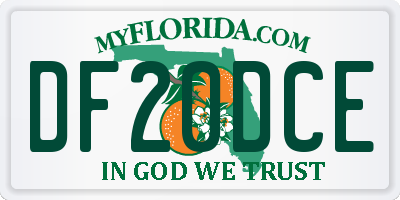 FL license plate DF20DCE