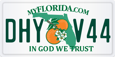 FL license plate DHYV44