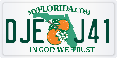 FL license plate DJEJ41