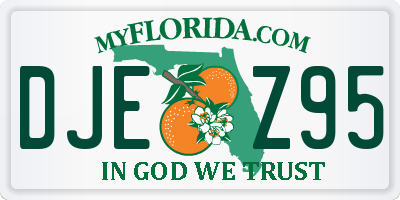 FL license plate DJEZ95