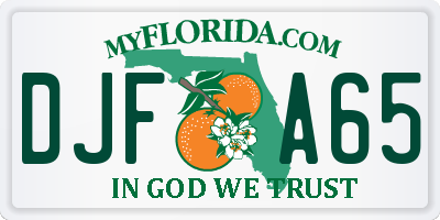 FL license plate DJFA65