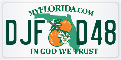 FL license plate DJFD48