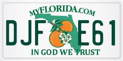 FL license plate DJFE61