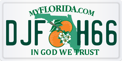 FL license plate DJFH66