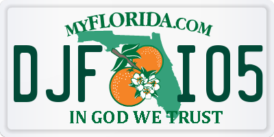 FL license plate DJFI05