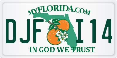 FL license plate DJFI14