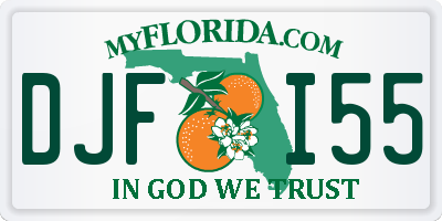 FL license plate DJFI55