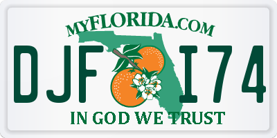 FL license plate DJFI74