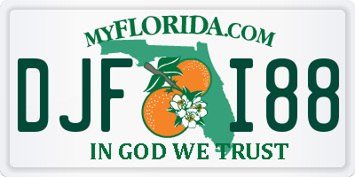 FL license plate DJFI88