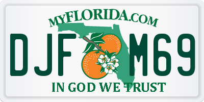 FL license plate DJFM69