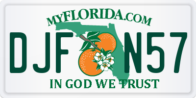 FL license plate DJFN57