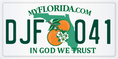 FL license plate DJFO41