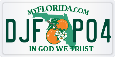 FL license plate DJFP04
