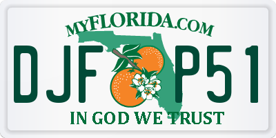 FL license plate DJFP51