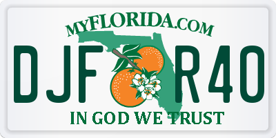 FL license plate DJFR40