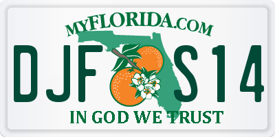 FL license plate DJFS14